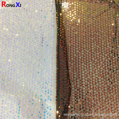 New Design fancy Sequin Fabric Gold